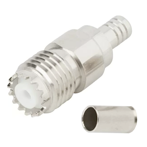 Mini UHF Female Crimp Connector (RG174) (C5082C-174)